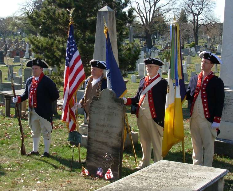  The Virginia SAR Color Guard: Dan Rolph, Larry McKinley, Col. Andrew Johnson, and Darrin Schmidt.